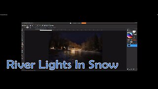 River Lights With Snow