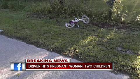 FHP: Pregnant mom loses unborn child after car veers off road striking her, 2 children