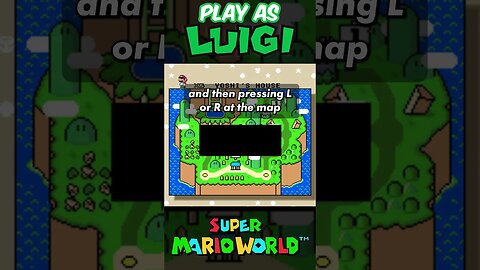 How to play as Luigi in Super Mario World on SNES