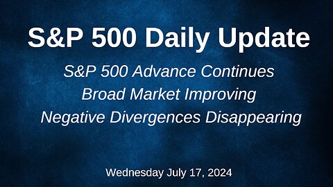 S&P 500 Daily Market Update for Wednesday July 17, 2024