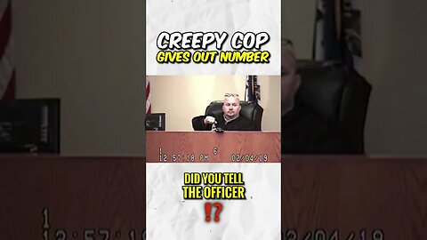 CREEPY Policeman GIVES OUT number to GIRL he stopped!