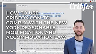 How to use Cribfox.com to comply with the New York Reasonable Modification and Accommodation Law