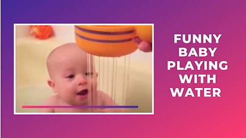 Funny Baby Playing With Water - Baby Outdoor Video - Just Laugh