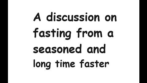 So how does one implement fasting into the real world? Trevor Hamberger discusses his truths.