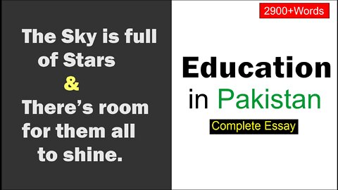 Education in pakistan|education policy| education essay|english essay|css|pms|Css self Creator