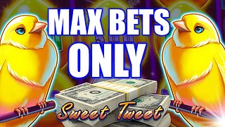 HIGH LIMIT SWEET TWEET! MAX BETS FOR A JACKPOT! DROP N LOCK SLOT MACHINE