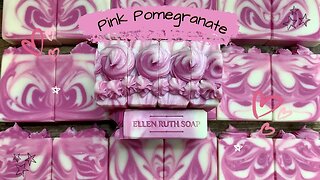 Making Coconut Milk CP Soap 💗PINK POMEGRANATE💗 w/ Piping Frosting | Ellen Ruth Soap