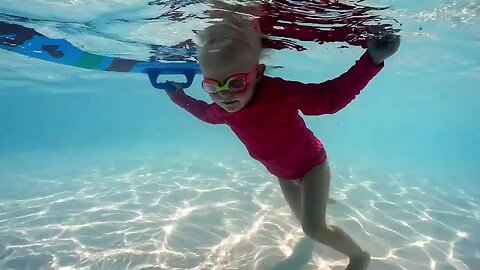 Into the Lazy River with the Underwater Baby