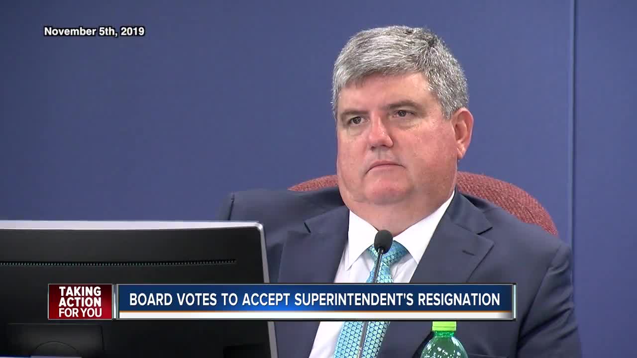 Board votes to accept superintendent's resignation