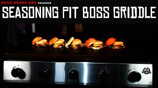 Pit Boss Griddle | Seasoning Griddle | 1st Cook Oklahoma Burgers