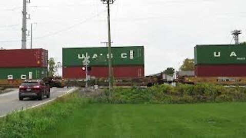 Canadian Pacific Q166 Intermodal Double-Stack Train from Bascom, Ohio Part 2 October 11, 2020