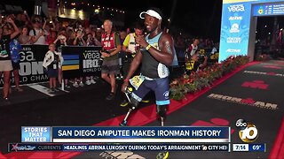 San Diego amputee makes Ironman history