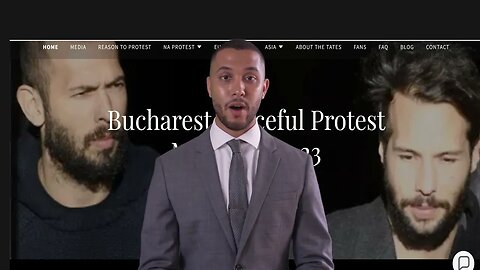 Protest pașnic de la București 27 martie 2023 pentru Andrew Tate