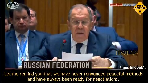 ►🚨🇷🇺🇷🇺🇷🇺 Lavrov at the UN Security Council meeting
