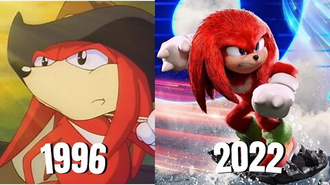 Evolution Of Knuckles in Sonic Movies & Tv [1996-2022]