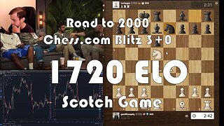 Road to 2000 #149 - 1720 ELO - Chess.com Blitz 3+0 - Scotch Game