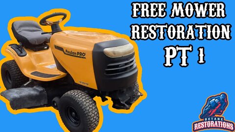 FREE Riding Mower Restoration PT 1 (Non narrated)