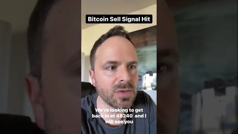 Bitcoin sell signal hit! #bitcoin #crypto #cryptosignal #trading #tradingsignal