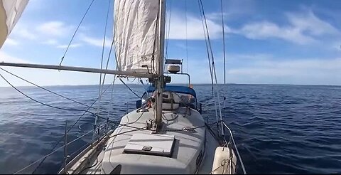 Sailing boat travel on Ocean Ambience ASMR