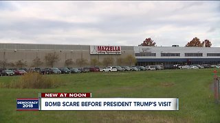 Bomb scare before President Trump's visit