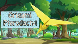 How to Make Origami Pterodactyl (Designed by Gary Easy Origami)