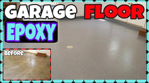 GARAGE FLOOR EPOXY 👷 Watch us Coat this GARAGE FLOOR 👷using EPOXY and Flakes (HUGE TRANSFORMATION!)