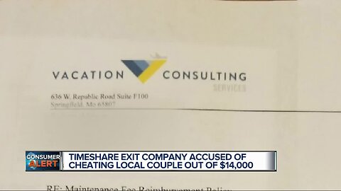 Timeshare exit company accused of cheating local couple out of $14,000