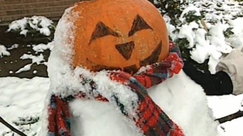 From The Vault: Great Pumpkin meets Frosty the Snowman during Halloween weekend snowball fight in 1993