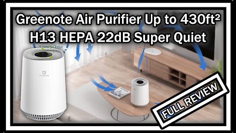 Greenote Air Purifier for Home AP10, Room up to 430ft² H13 HEPA Filter 22dB Super Quiet FULL REVIEW