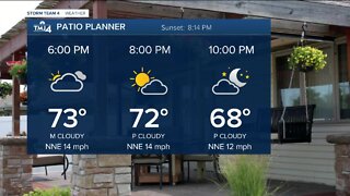 Cooler temperatures Thursday evening