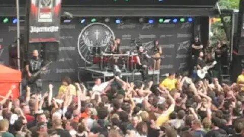 Static X Live 2009 So Cold Rock on the Range Distance Shot with Crowd Surfing Wayne Static