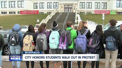 City Honors students walk out in protest