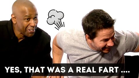 MARK WAHLBERG cracks up from (FUNNY) Fart-Blooper with Denzel Washington