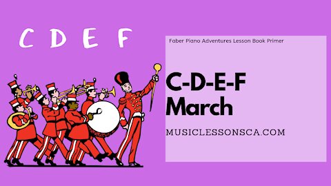 Piano Adventures Lesson Book Primer - CDEF March