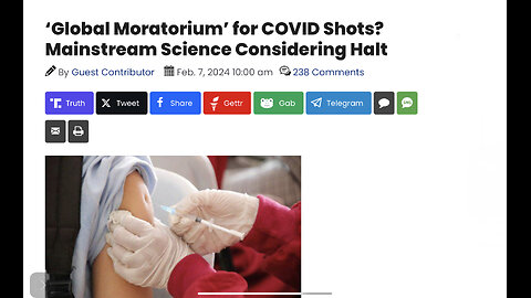 ‘Global Moratorium’ for COVID Shots? Mainstream Science Considering Halt