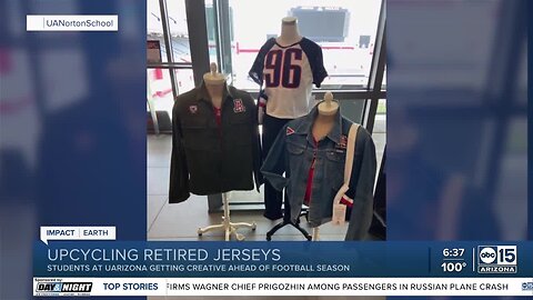 UArizona upcycling retired football jerseys through student program