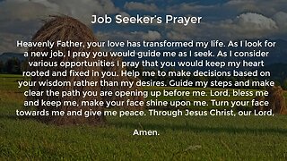 Job Seeker’s Prayer (Prayer for Job Seekers)