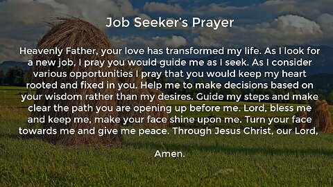 Job Seeker’s Prayer (Prayer for Job Seekers)