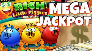 I POPPED ALL THREE RICH LITTLE PIGGIES AT ONCE! HUGE JACKPOT! CRAZY HIGH LIMIT PAYING BONUS!