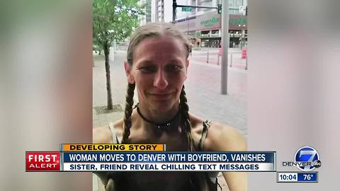 Woman sends eerie texts before disappearing in Denver: 'He's gonna kill me if I don't get away'