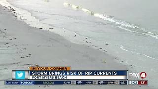 Storm brings risk of rip currents