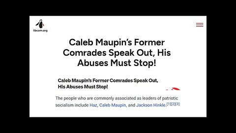 PatSoc Leader Caleb Maupin's BDSM To Sexual Abuse Exposed, YT Revolutionary Left Messed Up This Time