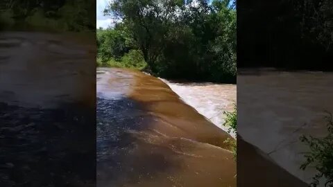 Flooded! Road flooded after heavy rains #flood #rains #road #river