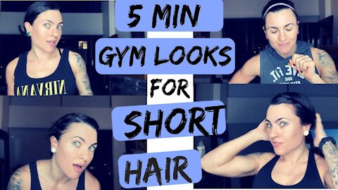 4 SUPER Easy Gym Hairstyles for Short Hair Elastics Only!