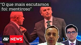 Comentaristas analisam troca de acusações de Lula e Bolsonaro em último debate