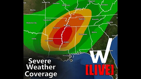 Tornado Emergency! Severe Storms and Tornadoes Live: Alabama and Mississippi. Long Track Tornados!