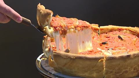 Giordano's is serving up bratwurst pizza - complete with mustard sauce