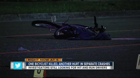 One bicyclist killed, another hurt in separate crashes