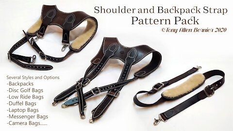 How to make Leather Shoulder Straps, leather Backpack straps, easy leather working pattern!