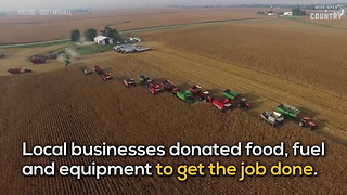 Community Harvests Crop for Farmer with Cancer